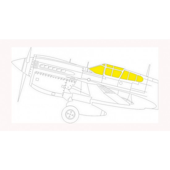1/32 Curtiss P-40M Warhawk TFace Paint Masking for Trumpeter kits