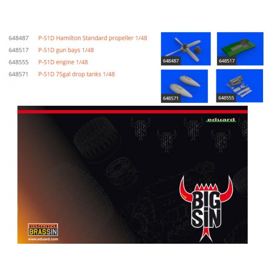 1/48 P-51D Mustang Advanced Super Detail Set for Eduard kits