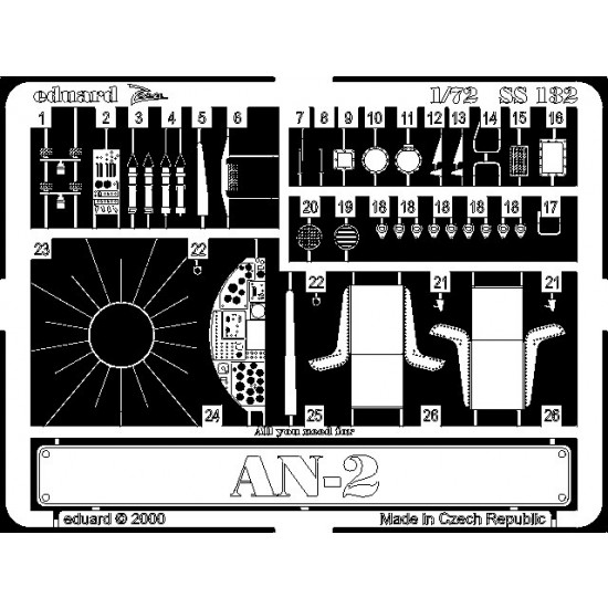 Photoetch for 1/72 Antonov An-2 for Italeri kit