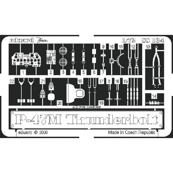 Photoetch for 1/72 Republic P-47M Thunderbolt for Revell kit