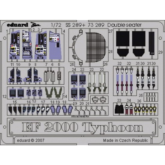 1/72 EF-2000 Typhoon Two-Seater Colour Photoetch Set Vol.2 for Revell kit