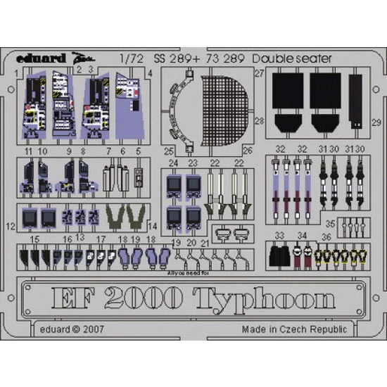 1/72 EF-2000 Typhoon Two-Seater Colour Photoetch Set Vol.2 for Revell kit