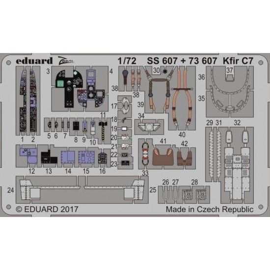 1/72 IAI Kfir C7 Interior Detail Set for AMK kit
