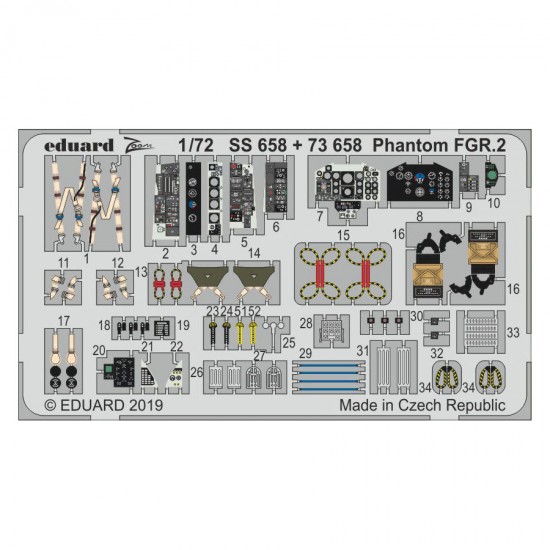 1/72 McDonnell Douglas Phantom FGR.2 Detail set for Airfix kits