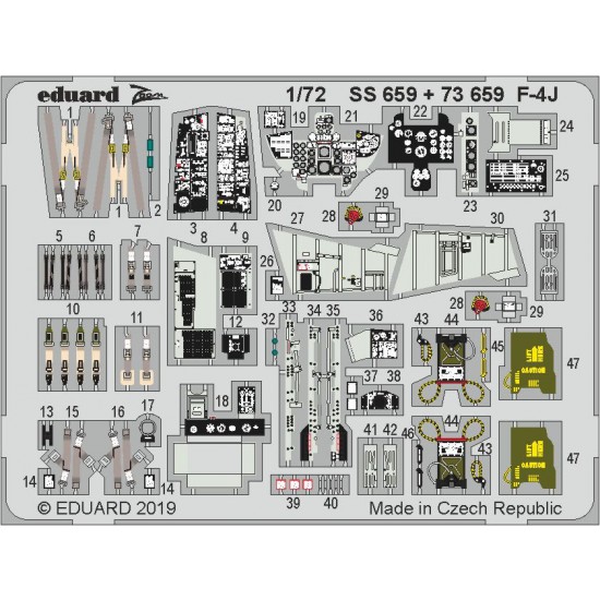 1/72 McDonnell Douglas F-4J Detail set for Academy kits