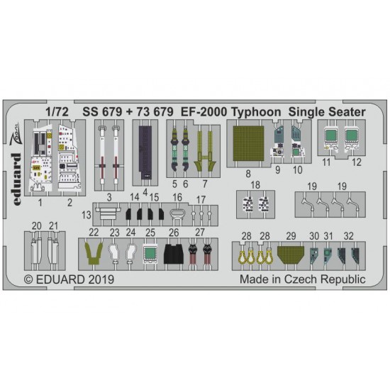 1/72 Eurofighter EF-2000 Typhoon Single Seater Detail set for Revell kits