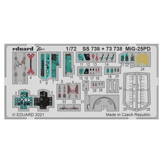 1/72 Mikoyan-Gurevich MiG-25PD Detail Set for ICM kits