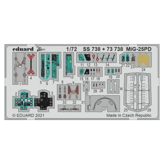 1/72 Mikoyan-Gurevich MiG-25PD Detail Set for ICM kits
