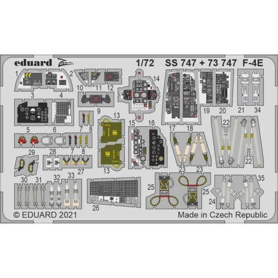 1/72 McDonnell Douglas F-4E Phantom II Detail Set for FINE Molds