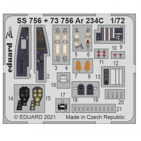 1/72 Arado Ar 234C Detail set for Hobby 2000/Dragon kits