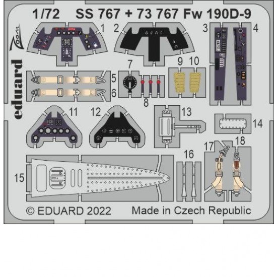 1/72 Focke-Wulf Fw 190D-9 Detail set for IBG kits