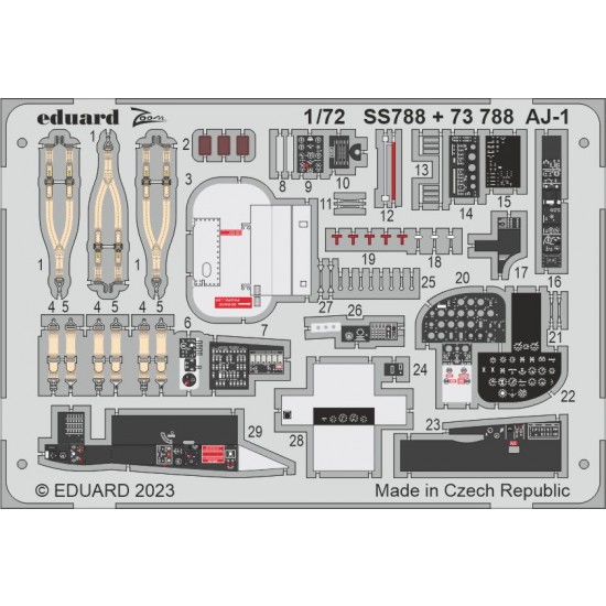 1/72 Aj-1 Savage Detail set for RODEN kits