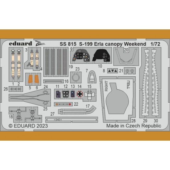 1/72 Avia S-199 Erla Weekend Detail Parts for Eduard kits
