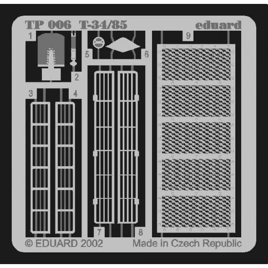 Photoetch for 1/35 Russian T-34/85 Tank for Tamiya kit