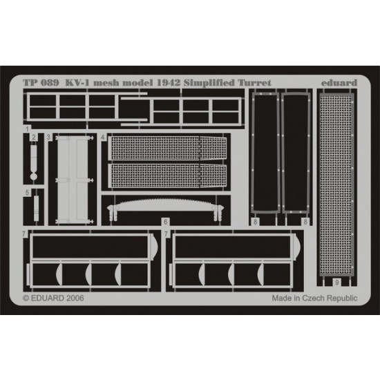 1/35 Soviet KV-1 Mesh Screens Simplified Turret for Trumpeter kit