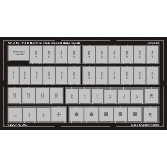 1/32 F-18 Etch Stencil Data Mask