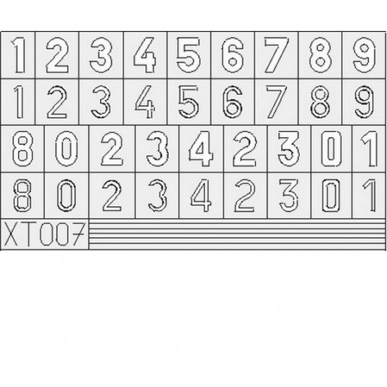 1/35 German Numbers (Small)