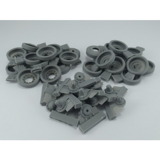 1/35 M46/47/48/60 Steel Wheels Type 1 (14pcs) for AFV Club/Dragon/Meng/Takom/Italeri kits