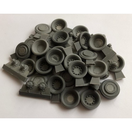 1/35 M26/46/47/48A1 Steel Wheels w/Mud Shield (14pcs) for Tamiya/Takom/Dragon kits
