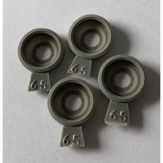 1/35 M46/47/48/60 Spare Steel Wheels Type 2 (4pcs w/rubber) for Academy/AFV Club kits