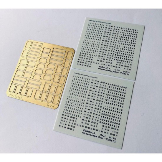 1/35 German License Plates - Waffen SS
