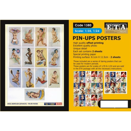1/35, 1/24 Modern Pin-Ups Posters Vol.1 (2 sheets)