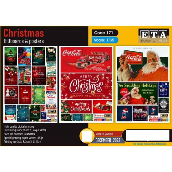 1/35 CHRISTMAS - Billboards, Posters & Street Ads (3 sheets)