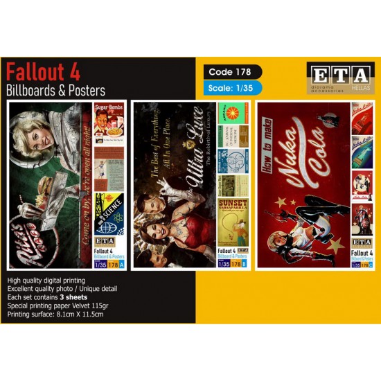 1/35 Fallout 4 Billboards & Posters (3 sheets)
