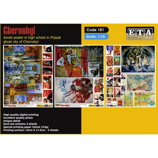 1/35 Chernobyl Poster in High School in Pripyat (2 sheets)