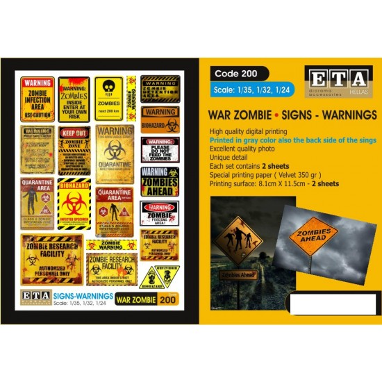 1/35, 1/32, 1/24 Sings Warnings (2 sheets)