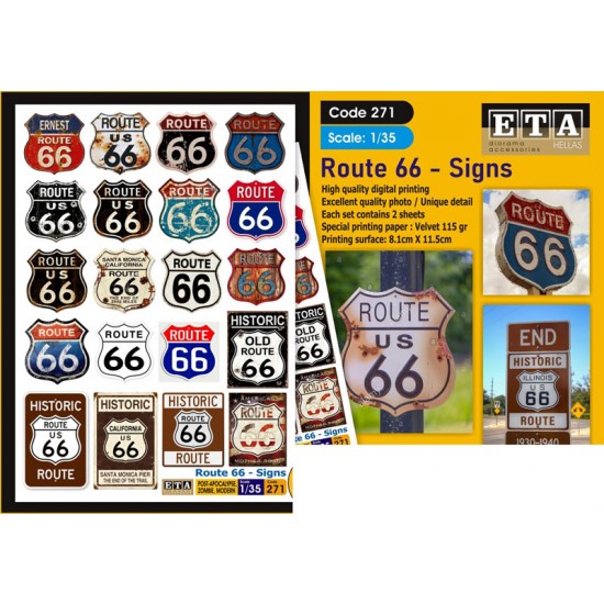 1/35 Route 66 - Signs ETA Diorama 271