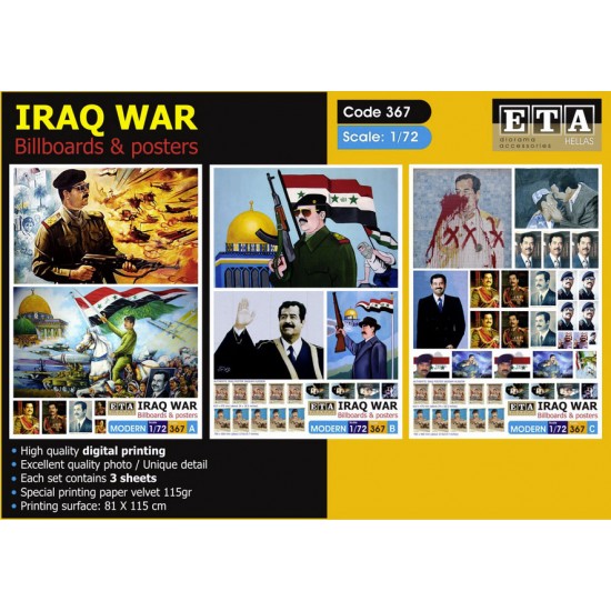 1/72 Iraq War Billboards & Posters (3 sheets)