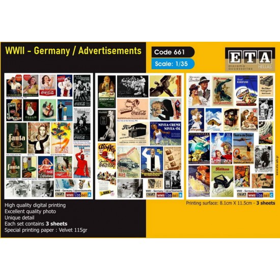 1/35 WWII German Advertisements (3 sheets)