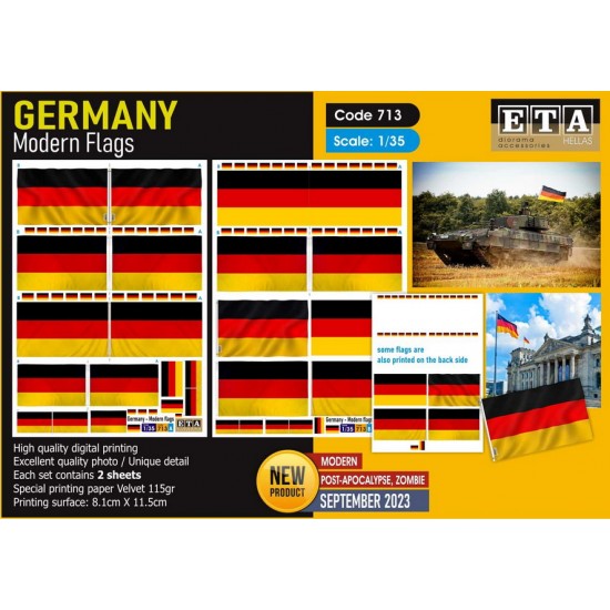 1/35 Modern German Flags (2 sheets)