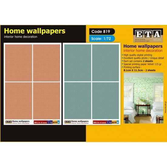 1/72 1/76 WWII Home Wallpapers for All Season (2 sheets)