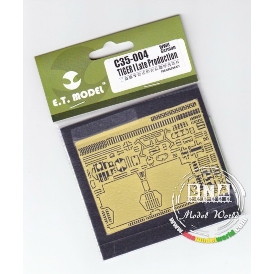 Photoetch for 1/35 WWII German Tiger I Late Production for Dragon kit