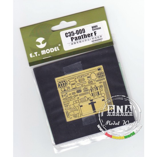 Photo-etched parts for 1/35 WWII German Panther F for Dragon kit