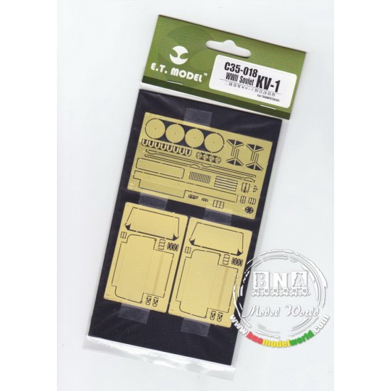 Photo-etched parts for 1/35 WWII Soviet KV-1 for Trumpeter kit