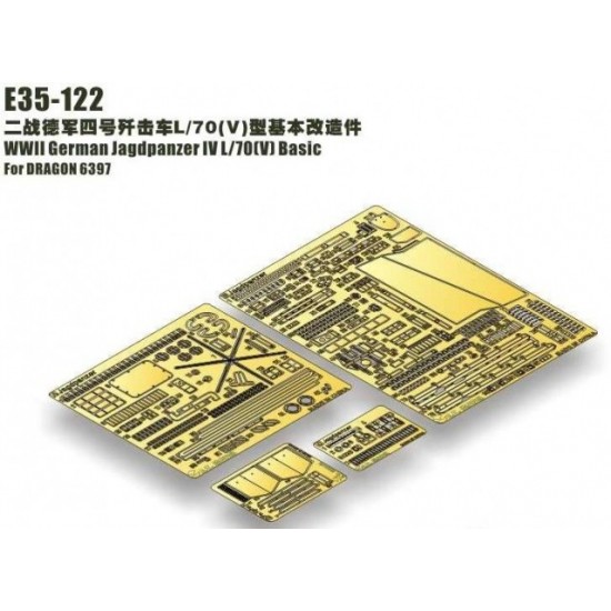 1/35 WWII German Jagdpanzer IV L/70(V) Basic Upgrade Set for Dragon kit #6397