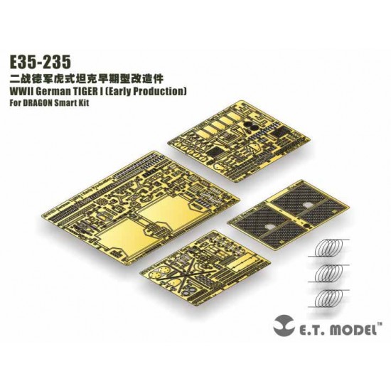 1/35 WWII German Tiger I (Early Production) Detail-up Set for Dragon Smart kit