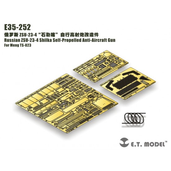 1/35 Russian ZSU-23-4 Shilka Self-Propelled AA Gun Detail Set for Meng Models TS-023