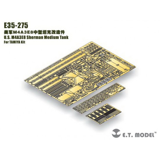 1/35 US M4A3E8 Sherman Medium Tank Detail Parts for Tamiya kits