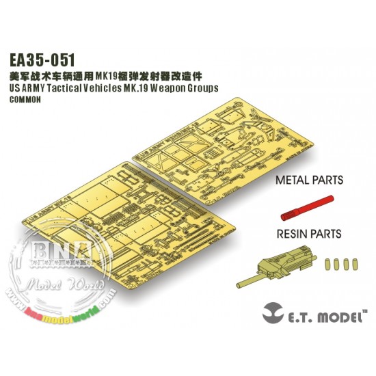 1/35 US Army Humvee Mk.19 Weapon Groups