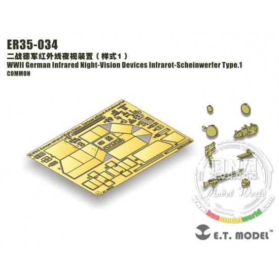 1/35 WWII German Infrared Night-Vision Devices Infrared-Scheinwerfer Type.1