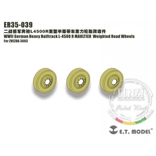 1/35 WWII German Heavy Halftrack L4500R MAULTIER Weighted Road Wheels