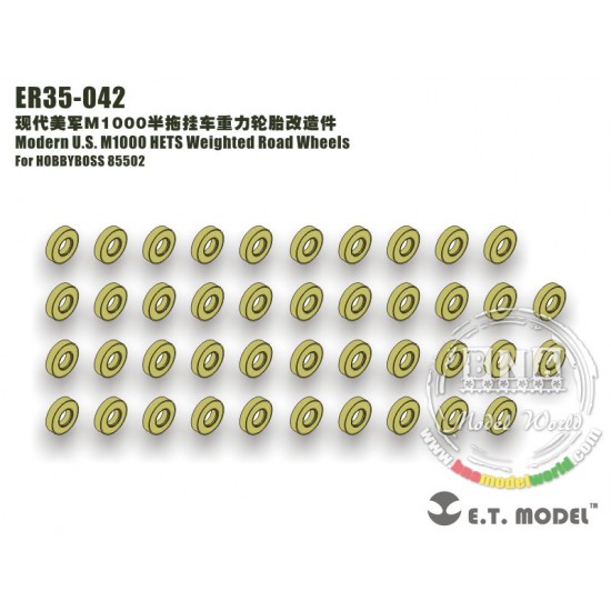 1/35 Modern US M1000 HETS Weighted Road Wheels for HobbyBoss 85502