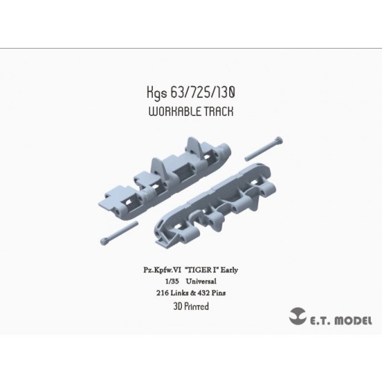 1/35 WWII German TIGER I Early Workable Track (3D Printed)