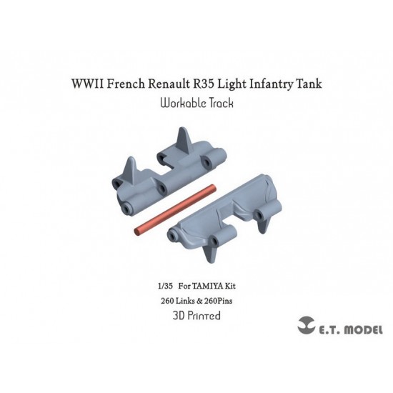 1/35 WWII French Renault R35 Light Infantry Tank Workable Track for Tamiya kits