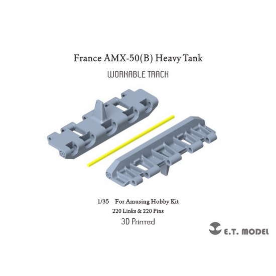 1/35 France AMX-50(B) Heavy Tank Workable Track (3D Printed) for Amusing Hobby kits