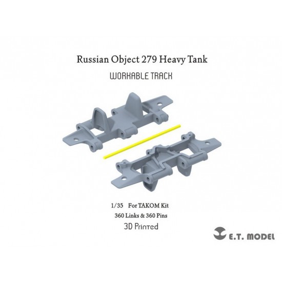 1/35 Russian Object279 Heavy Tank Workable Track (3D Printed) for Takom kits
